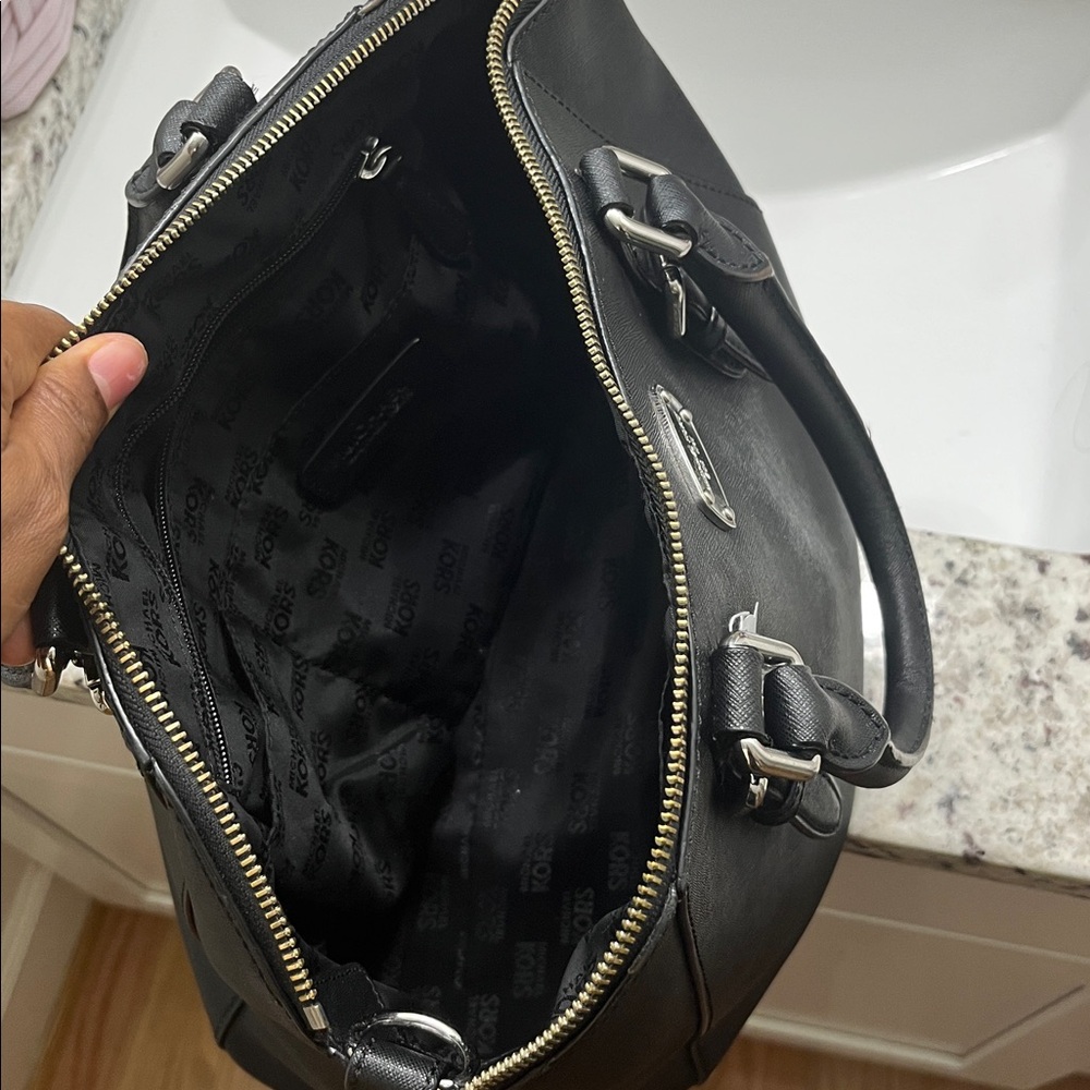 Michael Kors Black Satchel with Silver Hardware - Picture 5 of 5